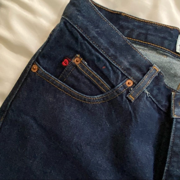 Vintage Fiorucci Jeans Low Rise Flares Dark Wash Denim - Picture 5 of 6